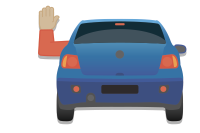 left turn hand signal
