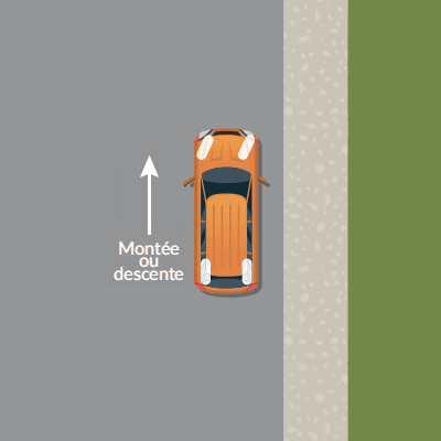 Downhill with a curb
